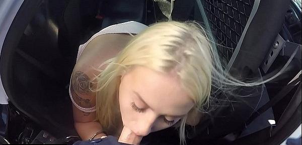  Screw The Cops - naughty thick white girl has sex in a cop car